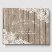 Rustiek Hout, Elegant Kant, Douane, Gastenboek (Voorkant)