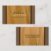 rustiek hout elegant visitekaartje (Voorkant / Achterkant)
