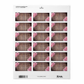 Rustiek Hout Elegant Waterverf Bloemen Bruiloft Etiket (Full Sheet)