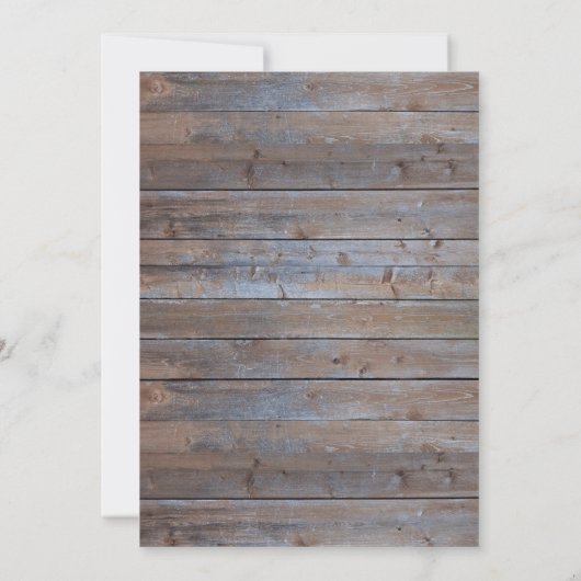 Rustiek hout elegante corporate Vakantie feest Kaart (Achterkant)