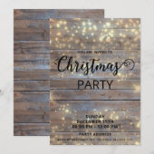 Rustiek hout elegante corporate Vakantie feest Kaart (Voorkant / Achterkant)