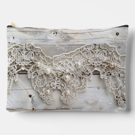 Rustiek hout en antieke kant etui