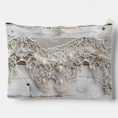 Rustiek hout en antieke kant etui (Achterkant)