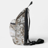 Rustiek hout en antieke kant sling bag (Rechts)