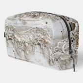 Rustiek hout en antieke kant toilettasje (Rechterhoek)