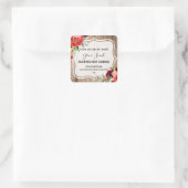 Rustiek hout en bloemen geurende soja kaars etiket (Tas)