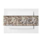 Rustiek hout en kant land bruiloft uitnodigingen wikkel (Voorkant Voorbeeld)