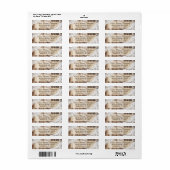 Rustiek Hout en Kant Land Western Bruiloft Label (Full Sheet)