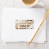 Rustiek Hout en Kant Land Western Bruiloft Label (Insitu)