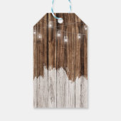 Rustiek hout en lantaarns cadeaulabel (Achterkant)