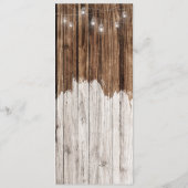 Rustiek hout en lantaarns menu (Achterkant)