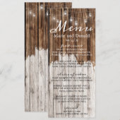 Rustiek hout en lantaarns menu (Voorkant / Achterkant)