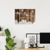 Rustiek hout en lantaarns poster (Thuiskantoor)