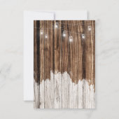 Rustiek hout en lantaarns save the date (Achterkant)