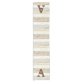 Rustiek hout en letter korte tafelloper (Voorkant)
