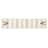 Rustiek hout en letter korte tafelloper (Horizontaal)