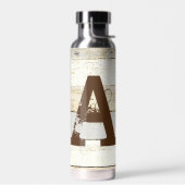 Rustiek hout en letter  waterfles (Links)