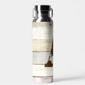 Rustiek hout en letter  waterfles (Voorkant)