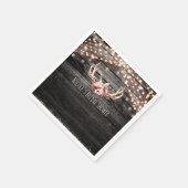 Rustiek hout en lichten bloemige gewei boho chic g servet (Hoek)