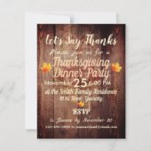 Rustiek Hout en Mand Thanksgiving Custom Kaart (Voorkant)