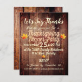 Rustiek Hout en Mand Thanksgiving Custom Kaart (Voorkant / Achterkant)