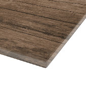 Rustiek Hout en Marmer Familienaam Monogrammed Snijplank (Hoek)