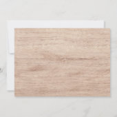 Rustiek Hout en Roos Gouden Trouwfoto Dank u Bedankkaart (Achterkant)