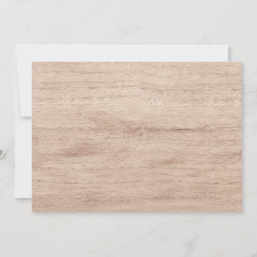 Rustiek Hout en Roos Gouden Trouwfoto Dank u Bedankkaart (Achterkant)