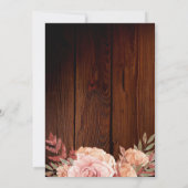 Rustiek Hout en String Lights Bloemen Vrijgezellen Kaart (Achterkant)