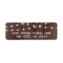 Rustiek hout en string verlichting bruiloft