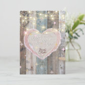 Rustiek hout en verlichting Happy Valentines Day K Feestdagenkaart (Staand voorkant)