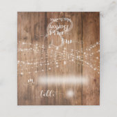 Rustiek hout en verlichting Land bruiloft Plaatskaartje (Buitenkant ongevouwen)