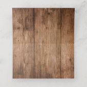 Rustiek hout en verlichting Land bruiloft Plaatskaartje (Binnenkant ongevouwen)