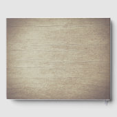 Rustiek hout en vetplanten schuur bruiloft gastenboek (Achterkant)