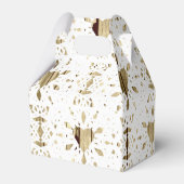 Rustiek hout en wit kanten hart land bruiloft bedankdoosjes (Achterkant)