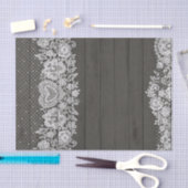 Rustiek hout en witte kant Lace boerderij-chic Tissuepapier (Craft)