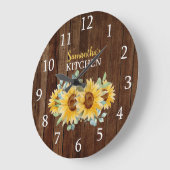 Rustiek Hout en Zonnebloemen Boerderij Keuken Grote Klok (Hoek)