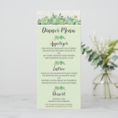 Rustiek hout & Eucalyptusblad botanisch diner Menu (Staand voorkant)