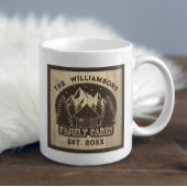 Rustiek Hout Familie Cabin Huis Bruin Naam Keepsak Koffiemok