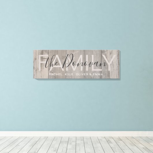 Rustiek Hout Familie Canvas (Insitu (Houten vloer))