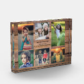 Rustiek hout familie foto collage fotoblok (Links)