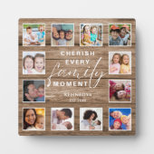 Rustiek hout familie herinneringen citaat 12 foto  fotoplaat (Voorkant)