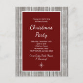 Rustiek Hout Familie Kerstfeest Uitnodiging Briefkaart (Voorkant)