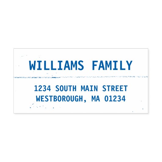 Rustiek Hout Familienaam Custom Return Adres Zelfinktende Stempel (Design)