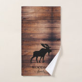 Rustiek hout familienaam Moose Bad Handdoek (Handdoek)