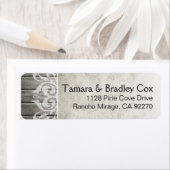 Rustiek hout filigraan | grijs etiket (Insitu)