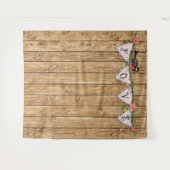 Rustiek Hout Foto Achtergrond Tapestry Wandkleed (Voorkant (horizontaal))