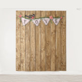 Rustiek Hout Foto Achtergrond Tapestry Wandkleed (Voorkant)