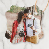 Rustiek hout foto land bruiloft Dank u Bedankjes Labels (Achterkant)