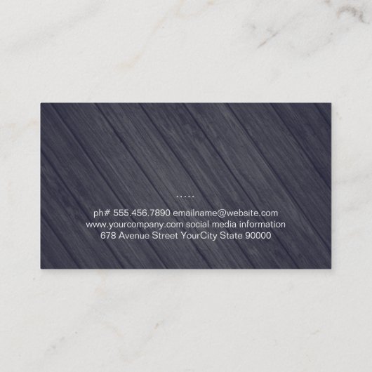 Rustiek Hout Gebruiksvoorwerpen BBQ Eatery Visitekaartje (Achterkant)